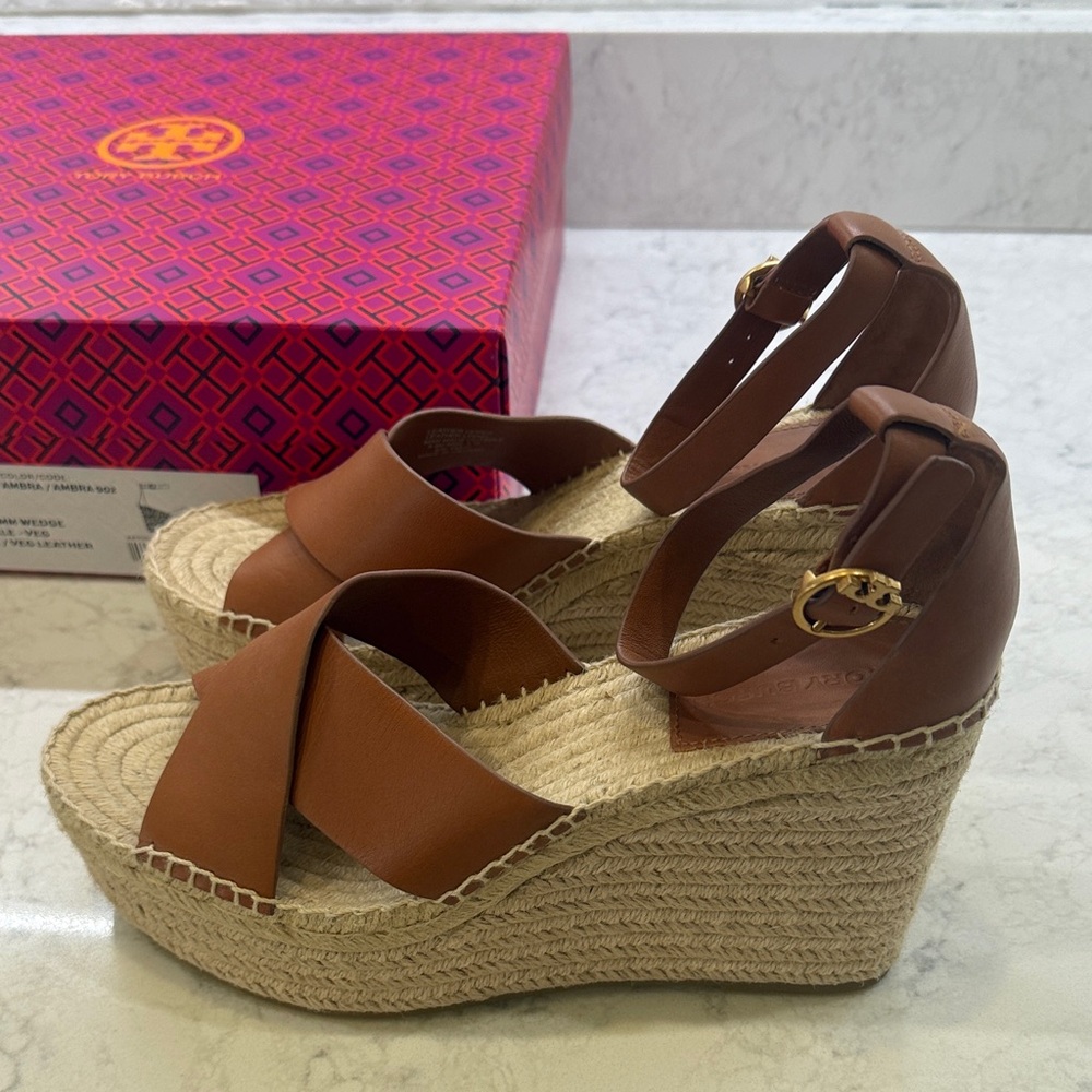 Tory Burch Tan Wedge Espadrilles - Picture 4 of 5